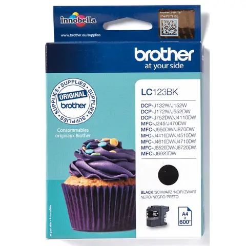 Tusz Brother LC123BK Black do drukarek (Oryginalny)